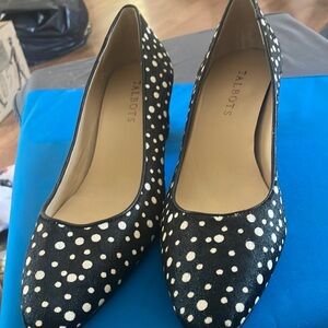 Talbots Black and White Polka Dot Women's Shoes 7